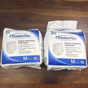 2 Essential 360 Freedom Plus Pull-On Protective Underwear M 24" - 36" 10 pcs